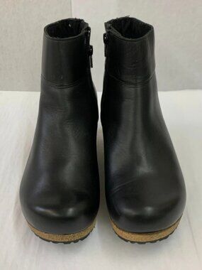 Birkenstock Ebba Black Natural Leather Narrow Width Boots